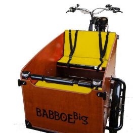 Babboe Lastenrad Kissenset Yellow Black