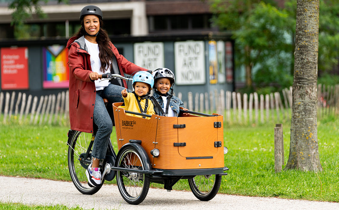 Familienfahrrad mit Lenkungsdämpfer 