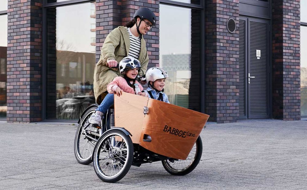 Das Lastenrad mit Neigetechnik Babboe Carve Babboe