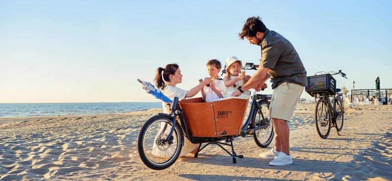 Ein Lastenfahrrad mieten im Urlaub Babboe